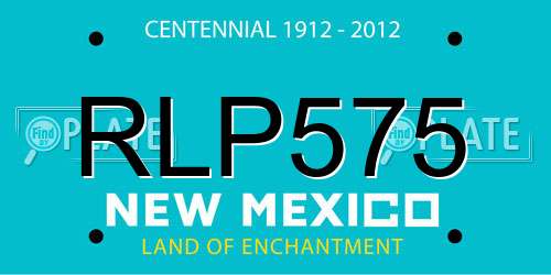 RLP575 New Mexico License Plate