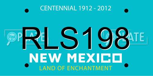 RLS198 New Mexico License Plate