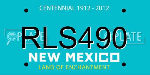 RLS490 New Mexico License Plate