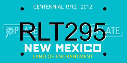 RLT295 New Mexico License Plate
