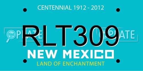 RLT309 New Mexico License Plate