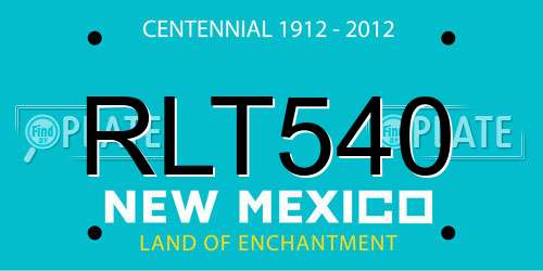 RLT540 New Mexico License Plate