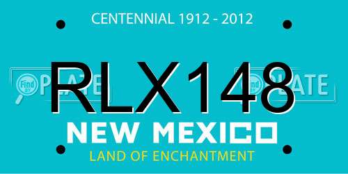 RLX148 New Mexico License Plate