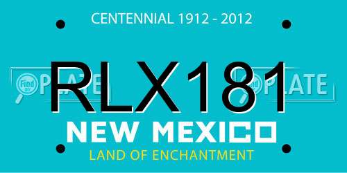 RLX181 New Mexico License Plate