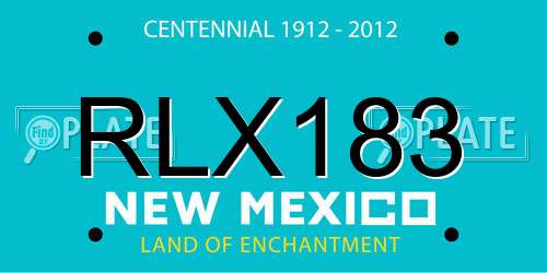 RLX183 New Mexico License Plate