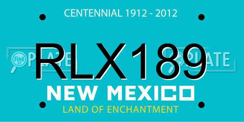 RLX189 New Mexico License Plate