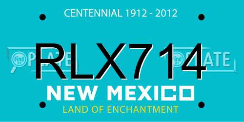 RLX714 New Mexico License Plate