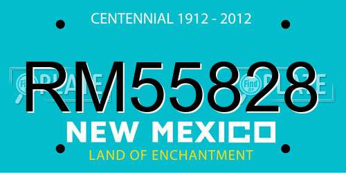 RM55828 New Mexico License Plate
