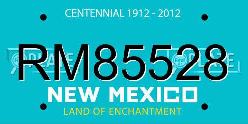 RM85528 New Mexico License Plate