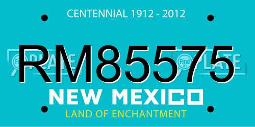 RM85575 New Mexico License Plate