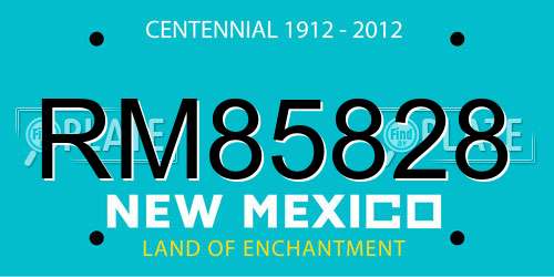 RM85828 New Mexico License Plate