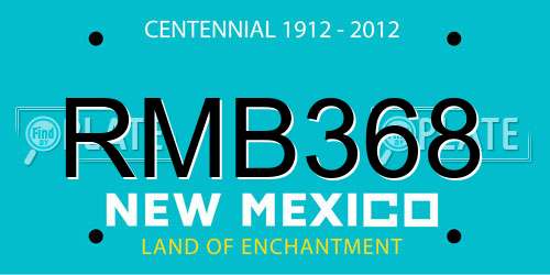 RMB368 New Mexico License Plate
