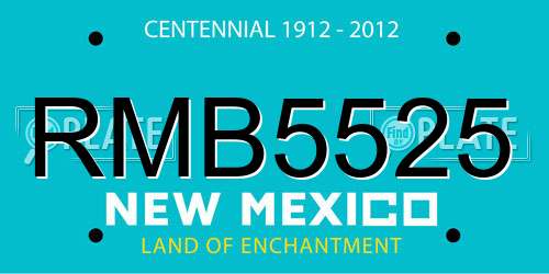 RMB5525 New Mexico License Plate