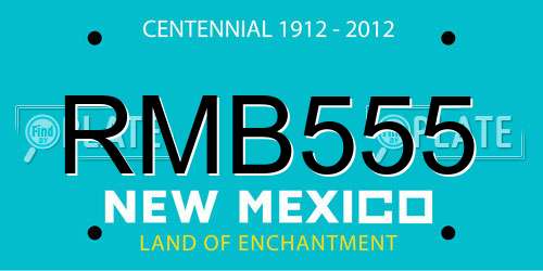 RMB555 New Mexico License Plate