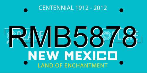 RMB5878 New Mexico License Plate