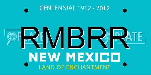 RMBRR New Mexico License Plate
