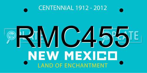 RMC455 New Mexico License Plate