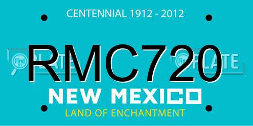RMC720 New Mexico License Plate