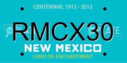 RMCX30 New Mexico License Plate