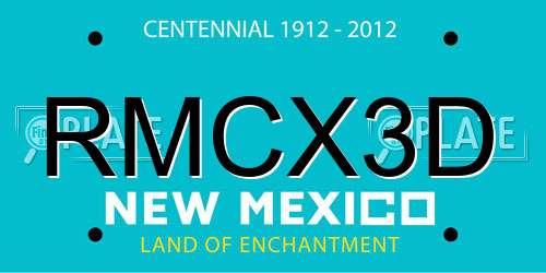 RMCX3D New Mexico License Plate