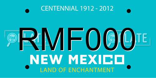 RMF000 New Mexico License Plate