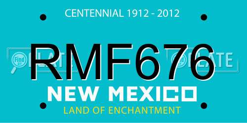 RMF676 New Mexico License Plate