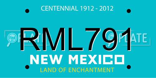 RML791 New Mexico License Plate