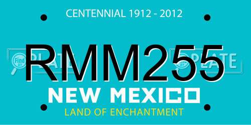 RMM255 New Mexico License Plate