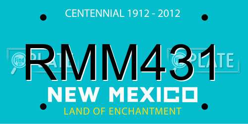 RMM431 New Mexico License Plate