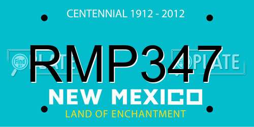 RMP347 New Mexico License Plate
