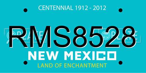 RMS8528 New Mexico License Plate
