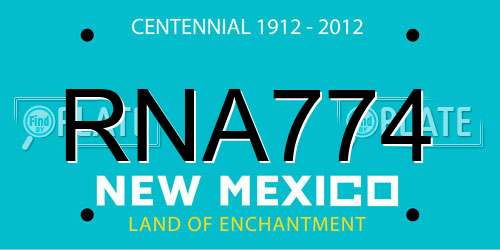 RNA774 New Mexico License Plate