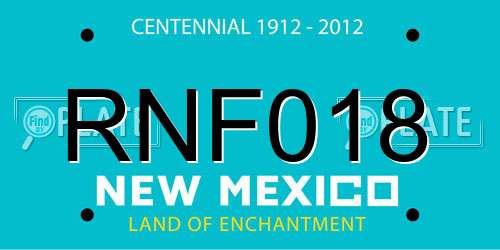 RNF018 New Mexico License Plate