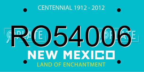 RO54006 New Mexico License Plate