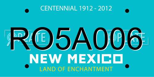 RO5A006 New Mexico License Plate