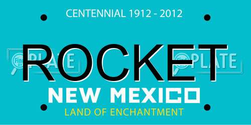 ROCKET New Mexico License Plate