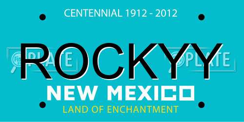 ROCKYY New Mexico License Plate
