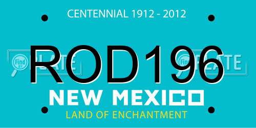 ROD196 New Mexico License Plate