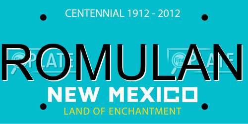 ROMULAN New Mexico License Plate