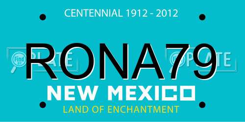 RONA79 New Mexico License Plate