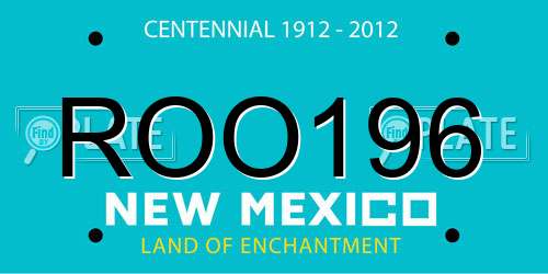 ROO196 New Mexico License Plate