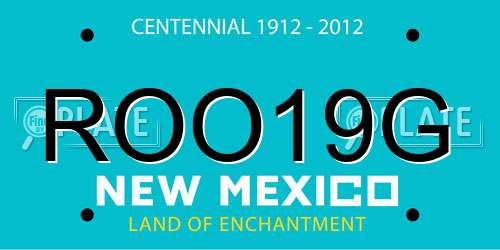 ROO19G New Mexico License Plate