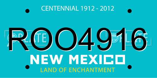 ROO4916 New Mexico License Plate