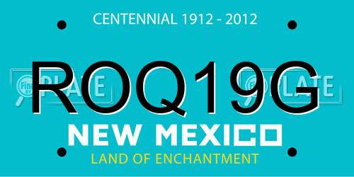 ROQ19G New Mexico License Plate