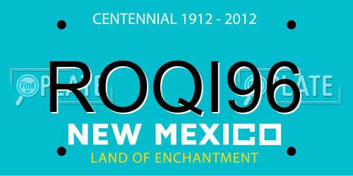 ROQI96 New Mexico License Plate