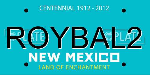 ROYBAL2 New Mexico License Plate