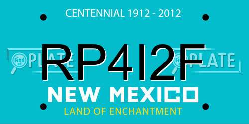 RP4I2F New Mexico License Plate