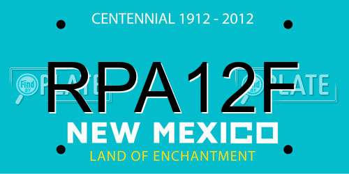 RPA12F New Mexico License Plate