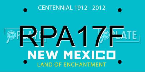 RPA17F New Mexico License Plate
