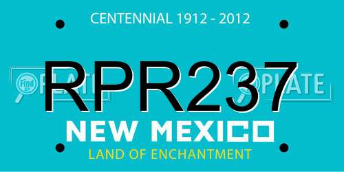 RPR237 New Mexico License Plate